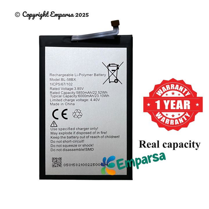 6000MAH Baterai Infinix Hot Play X680 X680b Hot9 Play [COD]  BARU Battre Batere Batery Battery Batrei Batrai BL-58BX BL58BX BL 58BX 