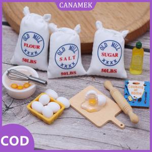 CANAMEK✨ 1 bộ túi đựng bột mô phỏng thu nhỏ cho Nhà búp bê đồ trang trí phụ kiện tự làm
