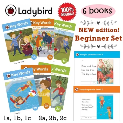 YEAR 2023 Ladybird Keywords Peter And Jane Beginner Set - 6 books latest version