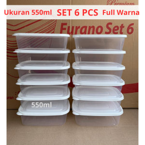 CALISTA FURANO FULL WARNA UKURAN 550 ML TOPLES SET WADAH PENYIMPANAN MAKANAN KULKAS FOOD KONTAINER SET