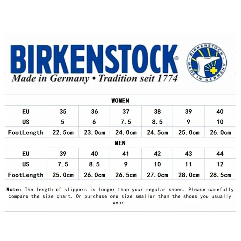 Birkenstock clog hot sale sizing