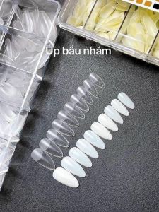 Móng úp HSM chính hãng loại nhám sẵn 2 mặt hộp full size 500 móng không cần chà nhám bề mặt