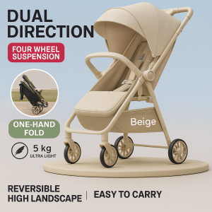 Baby Stroller Trolley Foldable Lightweight with Reversible Handle  Ligtas at Komportable Gamit na Gamit Araw-Araw