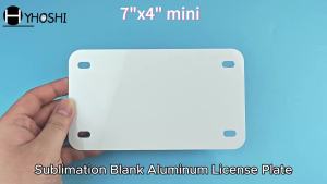 6"x3"10 Pcs Sublimation License Plate Blanks Metal AluminumHeat Thermal Transfer Sheet DIY Picture Custom License Plate Tag for Kids Toy Car Bike (White)