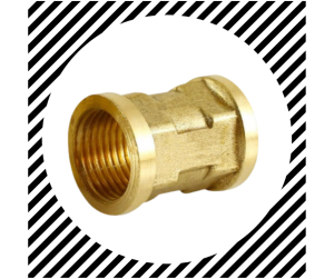 Sok Kran Drat Dalam 1/2 Inch Inci Pendek Kuningan Sock Sambungan Pipa 3/4 Inci Stainless Steel