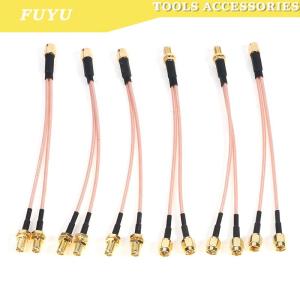 FUYU SMA to 2X SMA Male Female Y type Splitter Combiner Jumper Cable Pigtail