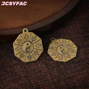 JCSYFAC Taoism bagua Sơ Đồ Mặt dây chuyền bùa hộ mệnh Trung Quốc Yin Yang bói toán quyến rũ DIY làm eo Keychain trang sức phụ kiện