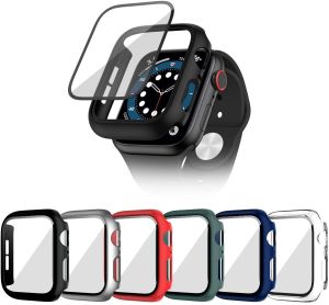 IWatch Series 7 IWatch Series7 Smart Watch Full Cover Case+Tempered Glass Plastic Frame Screen Protector 41 45 MM