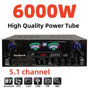 7000W bluetooth 5.1 Channel Audio Video Power Amplifier Subwoofer HiFi Stereo Surround Sound Digital Mobile Powerful Home Karaoke 家庭影院放大器