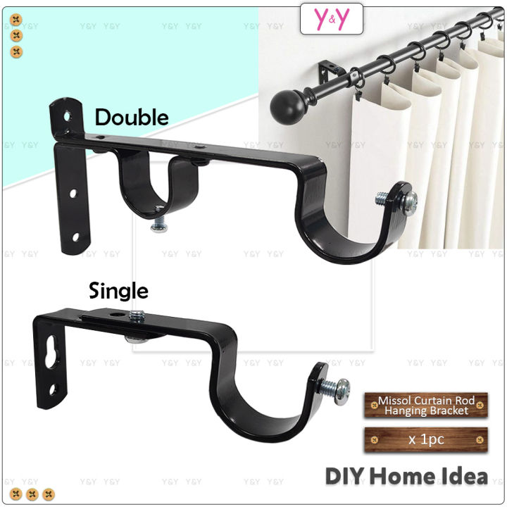 Y&Y Eco Missol Curtain Rod Hanging Bracket / Single Double Curtain Rod