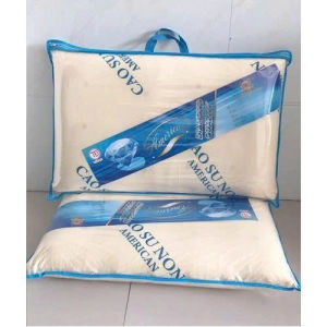 Gối Ngủ Cao Su Non Cao Cấp AMERICAN Size Lớn 40x60cm Êm Mềm Phù Hợp Gia Đình Khách Sạn