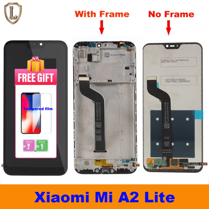 100% tested For Xiaomi Mi A2 Lite LCD Display With Frame Digitizer Display Touch Screen Replacement For Xiaomi MiA2 Lite A2Lite Xiaomi Redmi 6 Pro LCD Display