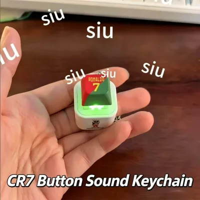CR7 Ronaldo SIU Sound Button Keychain Light Up Fidget Toy 2026 World Cup Football Fan Stress Relief Keyboard Pendant Gift For Soccer Lovers