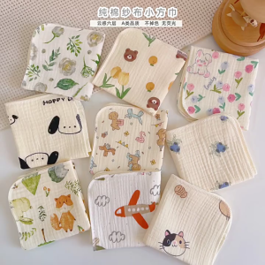 Practical Cotton Muslin Baby Towel Gentle & Safe Baby Spit-up Cloths Highly Absorbent Newborn Baby Burp Cloths Durable