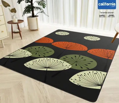 CALIFORNIA Karpet Jumbo Premium ukuran 190x220 Karpet Anti Selip Motif
