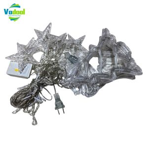 LED Christmas Window Light IP54 Waterproof PVC Twinkle Curtain Lamp 8 Modes Fairy Garlands String Light for Home Decor