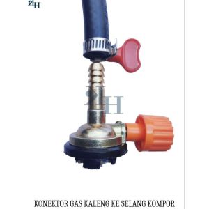 KONEKTOR GAS KALENG KE SELANG KOMPOR / KRAN KONEKTOR KALENG / SELANG KOMPOR