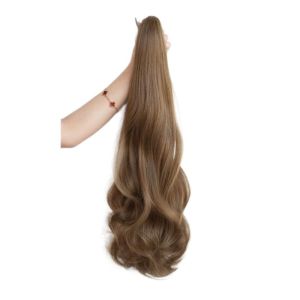 YOCKY Phong cách Hàn Quốc Đuôi ngựa lượn sóng dài Chịu nhiệt Tổng hợp Tóc đuôi ngựa Thời trang Vô Hình Kẹp tóc đuôi ngựa Nữ/Nữ