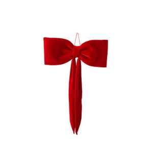 GAOSU Red Green Christmas Bow Decoration Soft Flocking Large Bow Decor Merry Christmas Decor Giant Bow Hanging Bowknot Christmas Party
