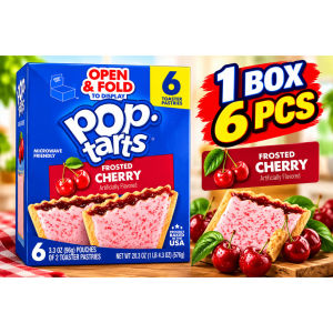 [Authentic USA] POP-TARTS Frosted Cherry Flavors – 6pcs | American Breakfast Pastry