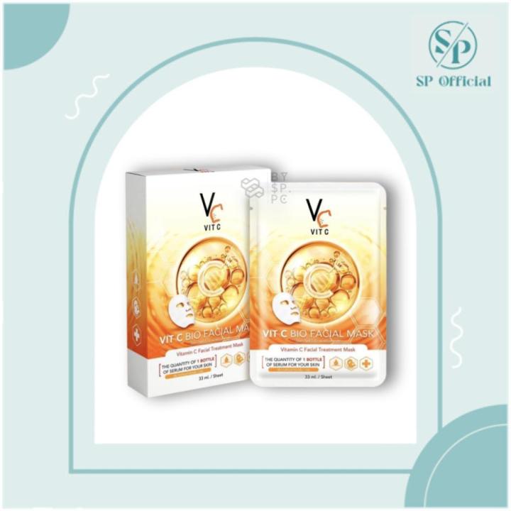Vit C Bio Facial Mask มาส์กวิตซีเกาหลี วีซีน้องฉัตร น้องฉัตร มาร์กหน้า ...