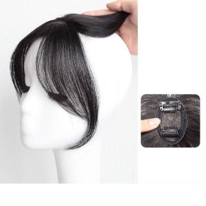 MUMU 3D False Bangs Middle Part Natural Side Fringe Clip Fashion Ultralight Hair Bangs Extensions Women