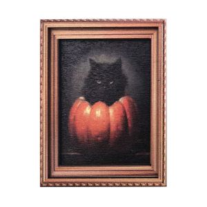 YEAHAP ic White Ghost and Its Black Cat Poster Photo Mini Retro Pumpkin Witch Refrigerator s Cute Decorative Halloween Fridge Halloween Gift