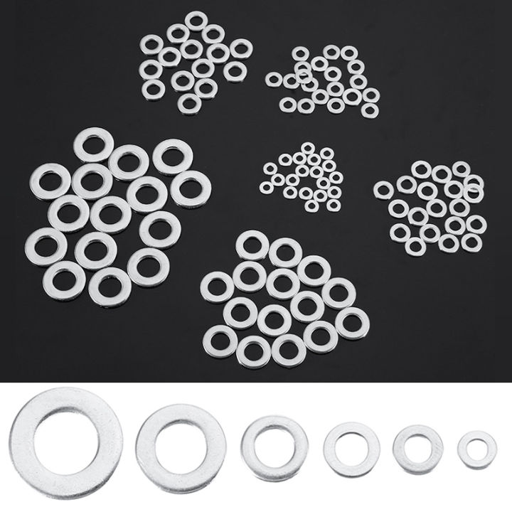 PEXELS 105pcs 304 Stainless Steel Washers Metric Flat Washer Kit M3 M4