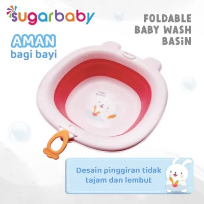 Sugarbaby Foldable Baby Wash Basin Rabbit – Baskom Lipat Bayi Praktis & Hemat Tempat - Lavie Baby House