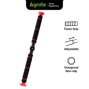 Agnite Adjustable Pull Up Bar / Chin Up / Doorway Door Bar / Iron Gym Kapasitas 100kg ER06X