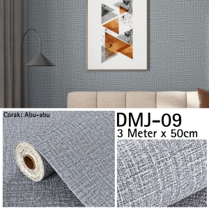 Wallpaper Linen Roll Wallpaper Foam Dinding Stiker Dekorasi Kamar Sticker Dinding Busa Tebal 50CM×3M