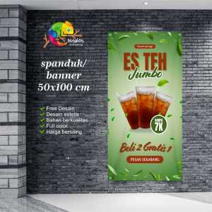 CEtak Spanduk Banner Es Teh Jumboo