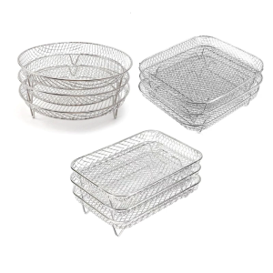 Air Fryers Rack Stainless Steel Rack Multilayer Dehydrator Rack Toast Rack Air Fryers Tool Kitchen Grilling Accessory