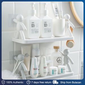 Creative Wall Hanging Humanoid Shelf Kitchen Shelf Free Punch Wall Mount