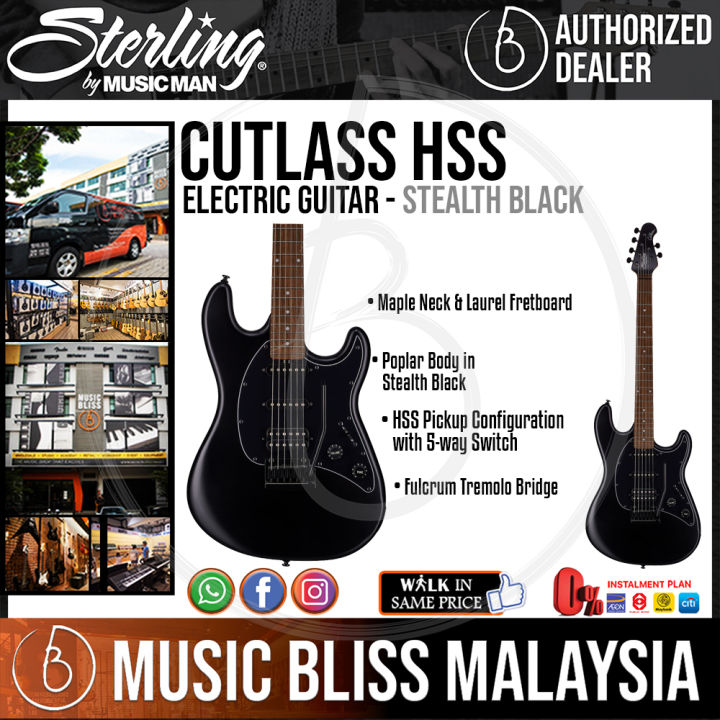 Sterling by musicman cutlass 2024 ct 30 hss stealth black