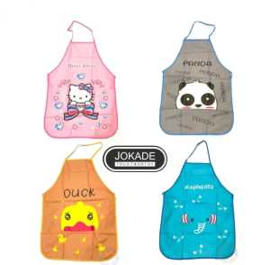 Apron Masak Karakter Pakaian dapur Anti Air Anti minyak Waterproof Clemek Motif kartun