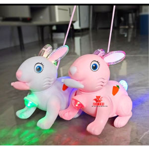 Đồ Chơi Chú Chó Chạy Pin Biết Đi Nhạc Đèn Cho Bé Động vật nhiều mẫu Ếch Cua Bò Thỏ Vịt