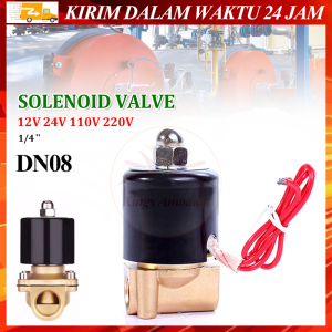 DN08 Selenoid Valve 1/4 1/2 3/4 Inch Solenoid Valve AC 220V Selenoid Kran Valve Listrik Water Valve 220V AC Kuningan 2W-025-08