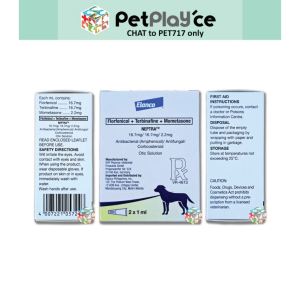 Neptra 2x1ml for Dog Antibacterial Amphenicol Antifingal Corticosteroid Otic Ear Elanco Meds[Fast Shipping]