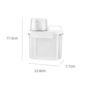 Laundry Detergent Storage Tank Transparent Moisture-proof Detergent Storage Jar Grain Plastic Bucket