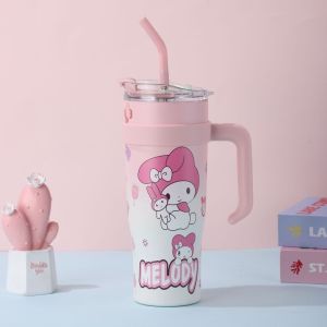 1200ml Sanrio Tumbler Stainless Steel Water Cup Bottle Drinking Kuromi Melody