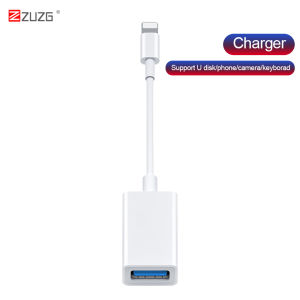 Cáp Chuyển Đổi ZUZG OTG Cho iPhone iPad Chiếu Sáng Sang Đầu Nối Máy Ảnh USB Có Cổng Sạc Chuyển Đổi Dữ Liệu Bàn Phím Chữ U Tương Thích Với iPhone 11/11 Pro/XS Max/XR/8 PlusiPad Pro/Mini/Air