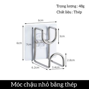 Giá Treo  Gác Chậu Nhà Tắm Dán Tường Bằng Inox Kèm Miếng Dán