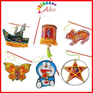 [CÓ ĐÈN LED]Lồng đèn trung thu mini loại nhựa có kiếng siêu dễ thương đa dạng mẫu