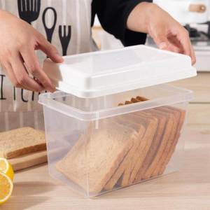 Food Bread Storage Box Transparent Fruit Storage Box With Lid Box Refrigerator Box Toast Fruit Food Stuff Box