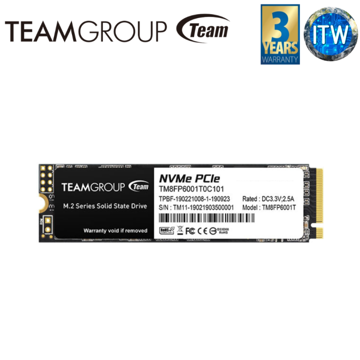 Team group mp33 1tb m 2 2280 pcie 3 0 x4 nvme 1 3 3d nand internal