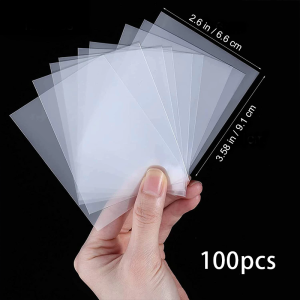 100Pcs 2.5*3.5" Standard Game Card Sleeves HD Clear Card Protector Cover for Pokemon Yugioh MTG CCG