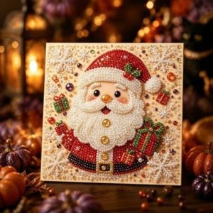 CHAMPIONBABY 2D Flat Printing Diamond Painting Kit Canvas Decoration Rhinestone Craft DIY Craft Set DIY Activity Cute Spooky Imitation Pearl Art Kit Halloween Craft