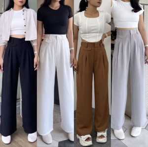 Giovanno Store Fashion Oro Pants Highwaist Bahan Knit Premium Kekinian Celana Pants Oro Highwaist Knit Premium Ukuran MLXLXXL Jumbo Terlaris