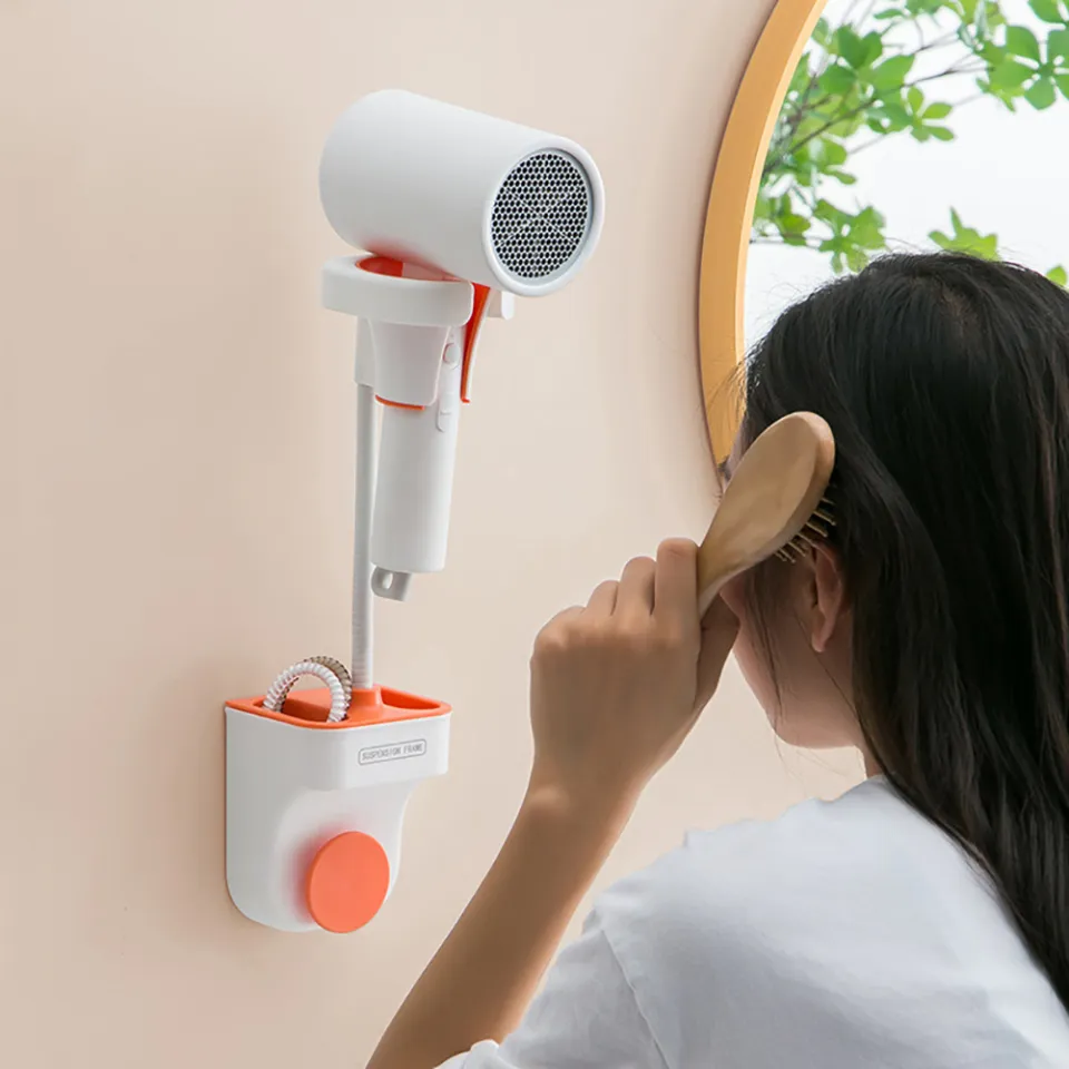 Nuvio】 Hands Free Standing Hair Dryer Holder Degree Rotation